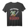 Ich hasse Menschen Hase mit Kettensäge T-Shirt – Lustiges Tiermotiv für Hasenliebhaber, perfekt als Geschenk für Geburtstag & Weihnachten
