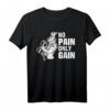 No Pain Only Gain Bodybuilding Hasen T-Shirt für Gym & Fitnessstudio – Motivierende Workout Kleidung für Kraftsportler & Athleten