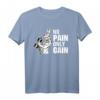 No Pain Only Gain Bodybuilding Hasen T-Shirt für Gym & Fitnessstudio – Motivierende Workout Kleidung für Kraftsportler & Athleten