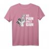No Pain Only Gain Bodybuilding Hasen T-Shirt für Gym & Fitnessstudio – Motivierende Workout Kleidung für Kraftsportler & Athleten