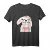 Hase Nerd Brille Hipster Karnickel Kaninchen T-Shirt – Lustiges Tiermotiv für Kinder, Geburtstags- & Ostergeschenk mit Wasserfarben-Design