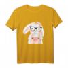Hase Nerd Brille Hipster Karnickel Kaninchen T-Shirt – Lustiges Tiermotiv für Kinder, Geburtstags- & Ostergeschenk mit Wasserfarben-Design