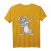 Dab Hase T-Shirt mit Sonnenbrille und Mundschutz – Lustiges Oster-Geschenk für Kinder und Erwachsene, perfekt für Karneval, Weihnachten und Geburtstagsfeiern