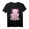 Lustiges Axolotl Kaffee Haustier T-Shirt – Witziges Geschenk für Reptilienliebhaber, Biologen & Tierärzte zu Geburtstag, Weihnachten & Co.