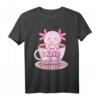 Lustiges Axolotl Kaffee Haustier T-Shirt – Witziges Geschenk für Reptilienliebhaber, Biologen & Tierärzte zu Geburtstag, Weihnachten & Co.