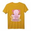 Lustiges Axolotl Kaffee Haustier T-Shirt – Witziges Geschenk für Reptilienliebhaber, Biologen & Tierärzte zu Geburtstag, Weihnachten & Co.