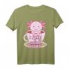 Lustiges Axolotl Kaffee Haustier T-Shirt – Witziges Geschenk für Reptilienliebhaber, Biologen & Tierärzte zu Geburtstag, Weihnachten & Co.