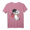 Dog Flag America Amerikanisches Hundeliebhaber T-Shirt – Patriotisches Geschenk für Hundeliebhaber, Hundesitter & Tiertrainer zu Geburtstag & Weihnachten