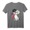 Dog Flag America Amerikanisches Hundeliebhaber T-Shirt – Patriotisches Geschenk für Hundeliebhaber, Hundesitter & Tiertrainer zu Geburtstag & Weihnachten