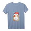 Damen Meerschweinchen Weihnachten Haustier T-Shirt mit V-Ausschnitt – Niedliches Tierdesign, Geschenkidee für Tierliebhaberinnen zum Fest, Geburtstag oder Muttertag