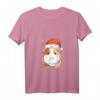 Damen Meerschweinchen Weihnachten Haustier T-Shirt mit V-Ausschnitt – Niedliches Tierdesign, Geschenkidee für Tierliebhaberinnen zum Fest, Geburtstag oder Muttertag