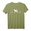 Russischer Schwarzer Terrier Herzschlag EKG Hunde T-Shirt - Tierliebhaber Geschenk mit Herzmotiven