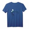 Damen T-Shirt mit Katze und Schmetterling - Süßes Insekten- und Haustier-Motiv für Tierliebhaberinnen