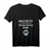 Damen Husky Hundemutter T-Shirt mit Pfotenabdruck - Niedliches Haustier Motiv für Hundeliebhaberinnen