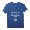 Damen Husky Hundemutter T-Shirt mit Pfotenabdruck - Niedliches Haustier Motiv für Hundeliebhaberinnen