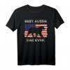 Best Dad Ever Australian Shepherd Hund Haustier Besitzer T-Shirt - Patriotisches Geschenk für Hundeliebhaber