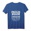 Proud Dad of Awesome Malteser Shih Tzu Hund Papa Hund Besitzer T-Shirt – Perfektes Geschenk für Hundeliebhaber an Geburtstagen, Weihnachten & Vatertag