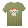 Malteser HapFrog T-Shirt mit Retro Sonnenuntergang - Hundedesign für Hundeliebhaber und Geburtstagsfans