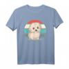 Malteser HapFrog T-Shirt mit Retro Sonnenuntergang - Hundedesign für Hundeliebhaber und Geburtstagsfans