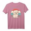Malteser HapFrog T-Shirt mit Retro Sonnenuntergang - Hundedesign für Hundeliebhaber und Geburtstagsfans