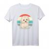 Malteser HapFrog T-Shirt mit Retro Sonnenuntergang - Hundedesign für Hundeliebhaber und Geburtstagsfans