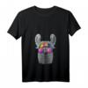 Damen Hippie Llama Love Peace Zeichen T-Shirt im Retro 70er Jahre Stil – Tierliebe, Frieden & Freundlichkeit