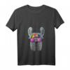 Damen Hippie Llama Love Peace Zeichen T-Shirt im Retro 70er Jahre Stil – Tierliebe, Frieden & Freundlichkeit