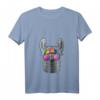 Damen Hippie Llama Love Peace Zeichen T-Shirt im Retro 70er Jahre Stil – Tierliebe, Frieden & Freundlichkeit