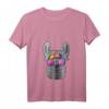 Damen Hippie Llama Love Peace Zeichen T-Shirt im Retro 70er Jahre Stil – Tierliebe, Frieden & Freundlichkeit