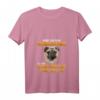 Damen Mops Hund Haustier Geschenk T-Shirt mit V-Ausschnitt – Lustiges Hundemotiv für Mops Fans, Gassi & Hundeschule, Perfekt als Geschenk