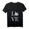 Damen Ich liebe die Silhouette-Schlangen Haustier-Inhaber T-Shirt mit V-Ausschnitt – Perfektes Geschenk für Muttertag, Vatertag, Geburtstag & Weihnachten