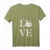 Damen Ich liebe die Silhouette-Schlangen Haustier-Inhaber T-Shirt mit V-Ausschnitt – Perfektes Geschenk für Muttertag, Vatertag, Geburtstag & Weihnachten
