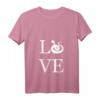 Damen Ich liebe die Silhouette-Schlangen Haustier-Inhaber T-Shirt mit V-Ausschnitt – Perfektes Geschenk für Muttertag, Vatertag, Geburtstag & Weihnachten