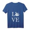 Damen Ich liebe die Silhouette-Schlangen Haustier-Inhaber T-Shirt mit V-Ausschnitt – Perfektes Geschenk für Muttertag, Vatertag, Geburtstag & Weihnachten