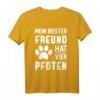 Lustiges Hundebesitzer T-Shirt mit Spruch 'Mein bester Freund hat vier Pfoten!' - Perfektes Geschenk für Hundehalter zu Weihnachten & Geburtstag