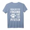 Lustiges Hundebesitzer T-Shirt mit Spruch 'Mein bester Freund hat vier Pfoten!' - Perfektes Geschenk für Hundehalter zu Weihnachten & Geburtstag
