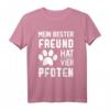 Lustiges Hundebesitzer T-Shirt mit Spruch 'Mein bester Freund hat vier Pfoten!' - Perfektes Geschenk für Hundehalter zu Weihnachten & Geburtstag
