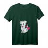 Damen Malteser Hund Zeichnung Herzen T-Shirt mit V-Ausschnitt – Süßer Hundeprint als Geschenkidee für Hundeliebhaber & Hundebesitzer