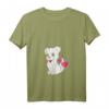Damen Malteser Hund Zeichnung Herzen T-Shirt mit V-Ausschnitt – Süßer Hundeprint als Geschenkidee für Hundeliebhaber & Hundebesitzer