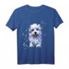 Havaneser Wasserfarben Hund T-Shirt - Lustiges Hundemama Motiv, Geschenkidee zum Geburtstag & Alltag für Hundeliebhaber