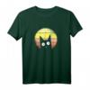 Katzenmotiv mit schwarzer Katze vor retro Sonne - Stylisches T-Shirt für Katzenmamas, Katzenpapas & Katzenliebhaber