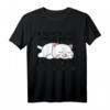 Lustiges Katzen-Schlafshirt für Damen und Herren – Witziges Faulenzer-Shirt für Morgenmuffel, Langschläfer und Katzenliebhaber