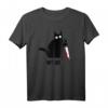 Funny Black Cat Shirt - Mörderischer Katze mit Messer Design, Perfekt für Katzenliebhaber, Halloween & Feiertage Geschenk