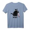 Funny Black Cat Shirt - Mörderischer Katze mit Messer Design, Perfekt für Katzenliebhaber, Halloween & Feiertage Geschenk