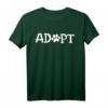 Adopt No Shopt Tierschutz T-Shirt – Motiv mit Hundepfote für Tierliebhaber, Tierrettung und Hundeadoption aus dem Tierheim