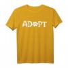 Adopt No Shopt Tierschutz T-Shirt – Motiv mit Hundepfote für Tierliebhaber, Tierrettung und Hundeadoption aus dem Tierheim