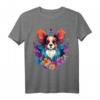 Papillon Hund mit Blumen T-Shirt für Hundebesitzer & Hundeliebhaber – Perfektes Geschenk für Züchter & Hundeliebhaber