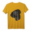 Hunde-T-Shirt mit schwarzem Labrador Retriever Kopf – Perfektes Geschenk für Hundeliebhaber, Geburtstags- und Weihnachtsgeschenkideen