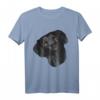 Hunde-T-Shirt mit schwarzem Labrador Retriever Kopf – Perfektes Geschenk für Hundeliebhaber, Geburtstags- und Weihnachtsgeschenkideen