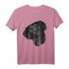 Hunde-T-Shirt mit schwarzem Labrador Retriever Kopf – Perfektes Geschenk für Hundeliebhaber, Geburtstags- und Weihnachtsgeschenkideen